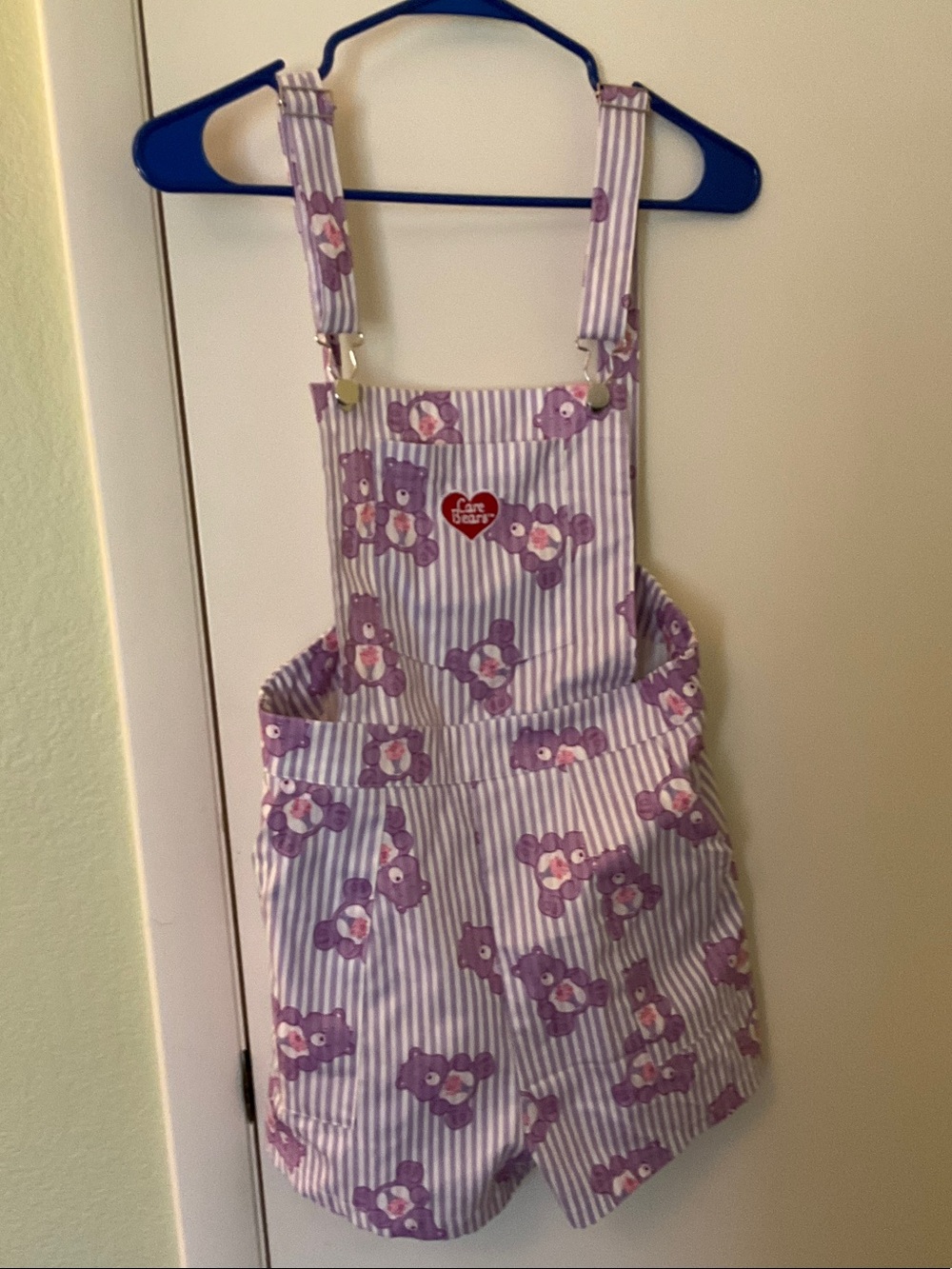 Girls Size 6 Care Bears Overall Shorts, Super Cute! Great Condition!